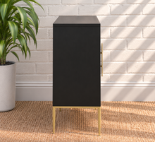 Eva Sunburst Bar Cabinet in Midnight