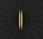 Eva Sunburst Bar Cabinet in Midnight