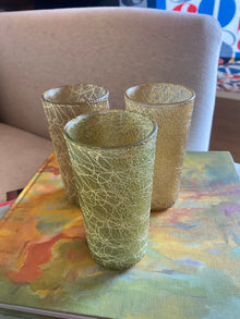 Set of Three spaghetti Highball glasses