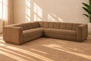 Felicity 3-Piece Sectional Sofa in Caramel Brown