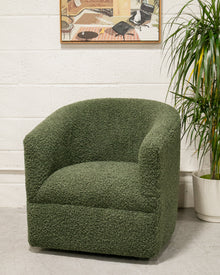 Olive Vintage Swivel Chair