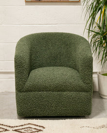 Olive Vintage Swivel Chair