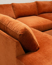 Michonne Sectional Sofa in Lovely Russet