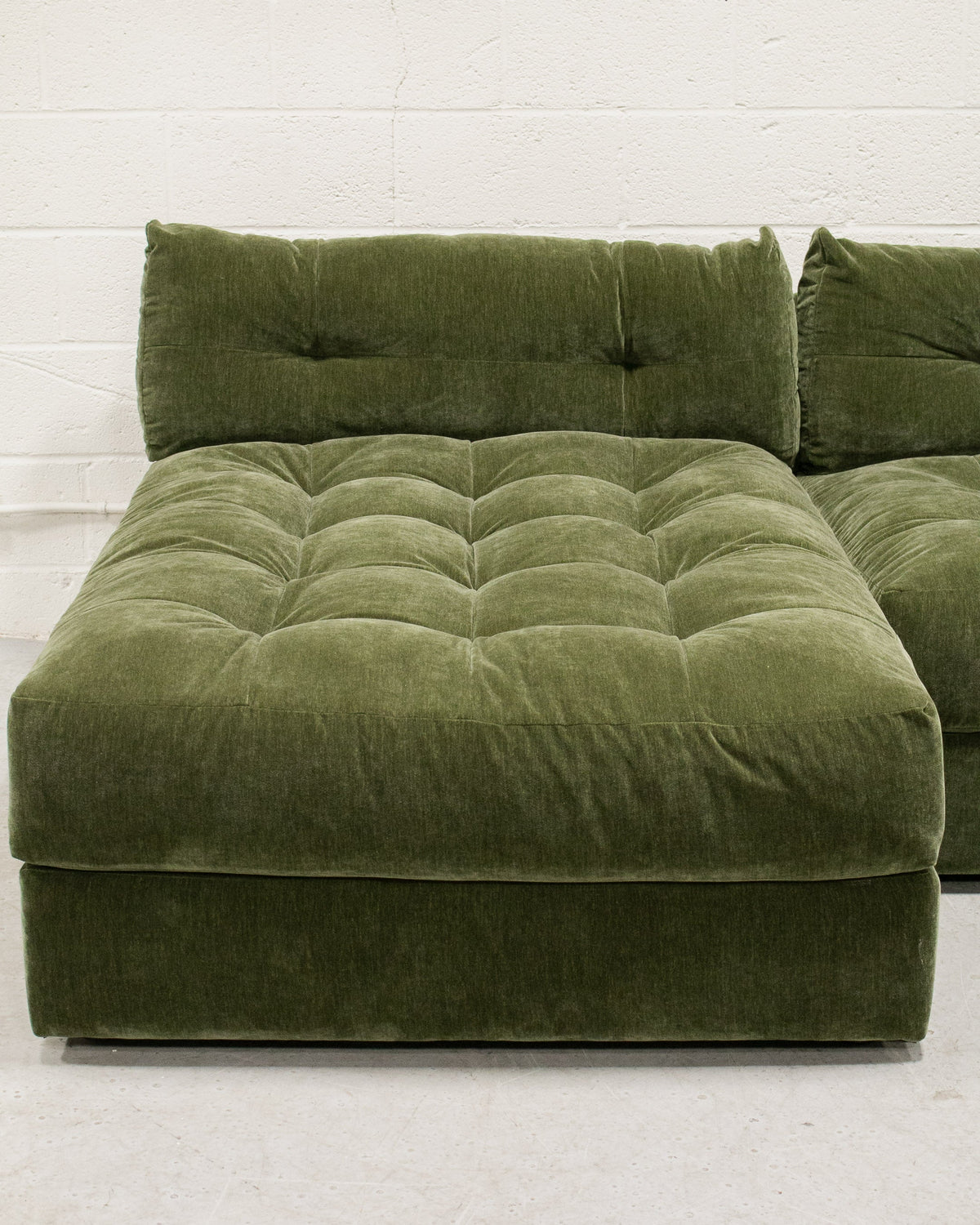 Prima 2 piece with Armless Chaise in Amici Moss