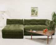 Prima 2 piece with Armless Chaise in Amici Moss