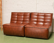 2 Piece Juno in Recycled Leather Loveseat