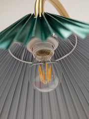 Green Pleated Villa Floor Lamp