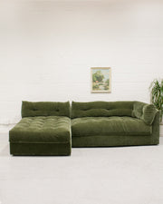 Prima 2 piece with Armless Chaise in Amici Moss