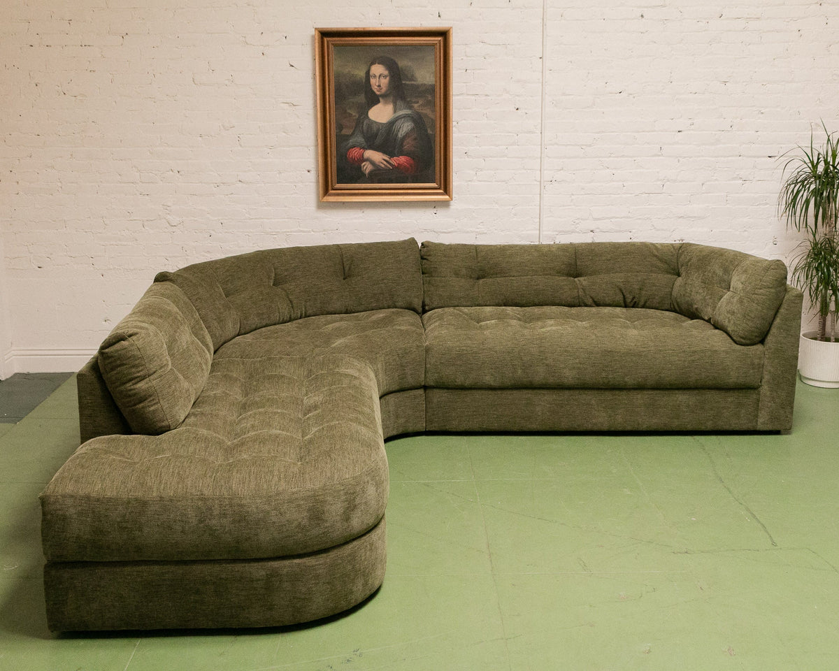Prima 3 Piece Sectional Sofa in Marley Olive