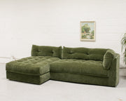Prima 2 piece with Armless Chaise in Amici Moss