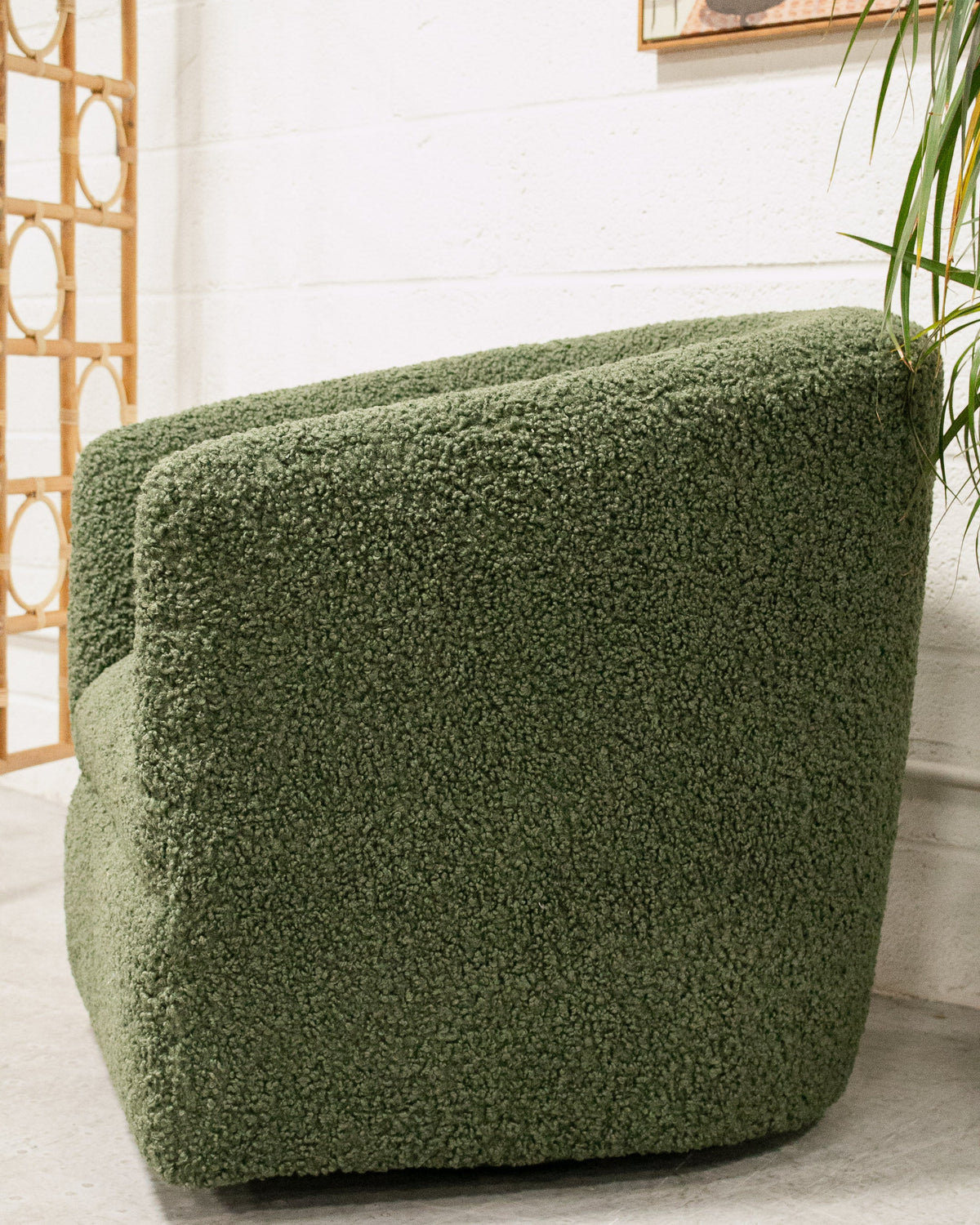 Olive Vintage Swivel Chair