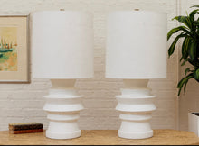 Giant Totem White Sculptural Table Lamp