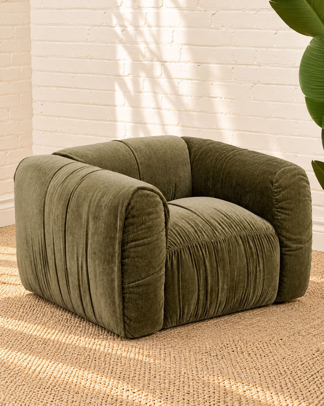 Greta Accent Chair in Moss Green