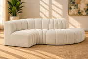 Hampton 4-Piece Sectional Sofa in Creamy White