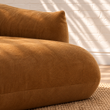 Hugh Two-Piece Sectional Sofa in Camel Brown