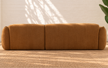 Hugh Two-Piece Sectional Sofa in Camel Brown