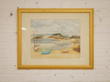 Boats on the Sand Watercolor