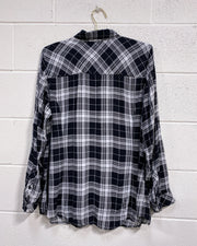 Torrid Black and White Plaid Blouse (2)