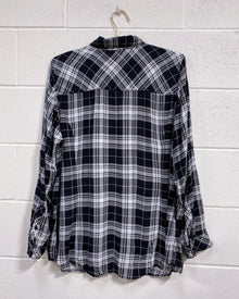 Torrid Black and White Plaid Blouse (2)