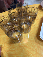 Gold/black cocktail glasses