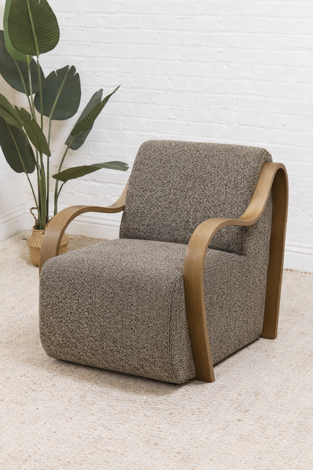 Drew Lounge Chair in Mineral Brown