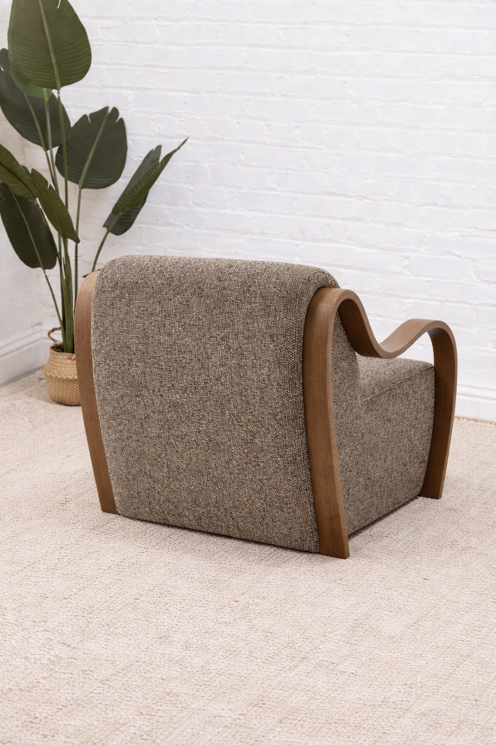 Drew Lounge Chair in Mineral Brown