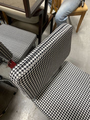 Houndstooth Black and White Chrome Chair