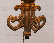 Vintage Crushed Velvet Swag Lamp