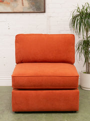 Diana Modular Armless Chair in Groove Rust