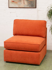 Diana Modular Armless Chair in Groove Rust