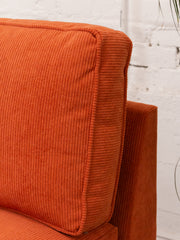 Diana Modular Armless Chair in Groove Rust
