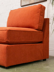 Diana Modular Armless Chair in Groove Rust
