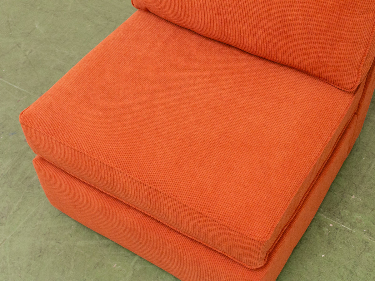 Diana Modular Armless Chair in Groove Rust