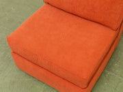 Diana Modular Armless Chair in Groove Rust