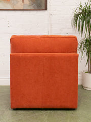 Diana Modular Armless Chair in Groove Rust
