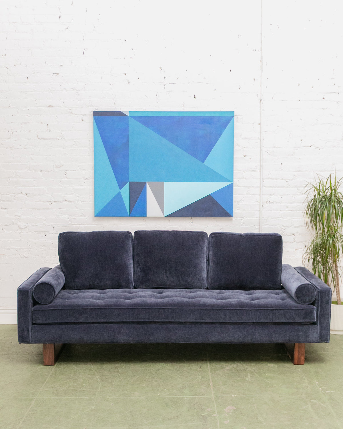 Natasha 3 Seater with Ottoman in Amici Indigo