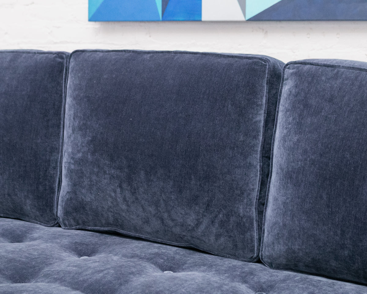 Natasha 3 Seater with Ottoman in Amici Indigo