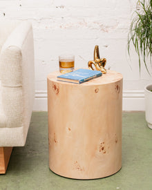Burl Pedestal Table