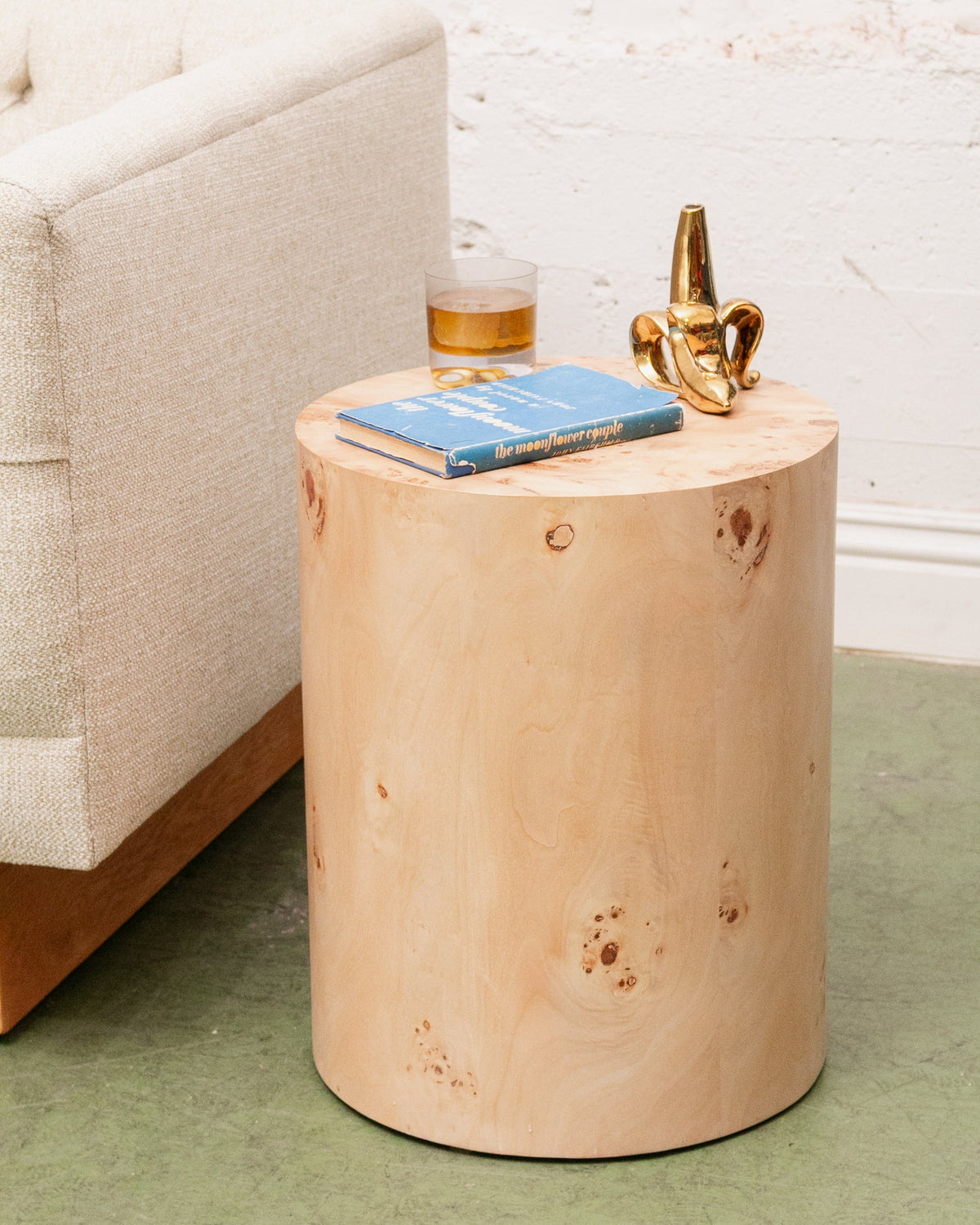 Burl Pedestal Table