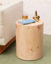 Burl Pedestal Table
