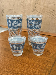 Cera Glass Etruscan Frieze glasses
