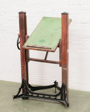 Antique Camera Stand Height Adjustable Cast Iron and Wood