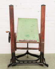 Antique Camera Stand Height Adjustable Cast Iron and Wood