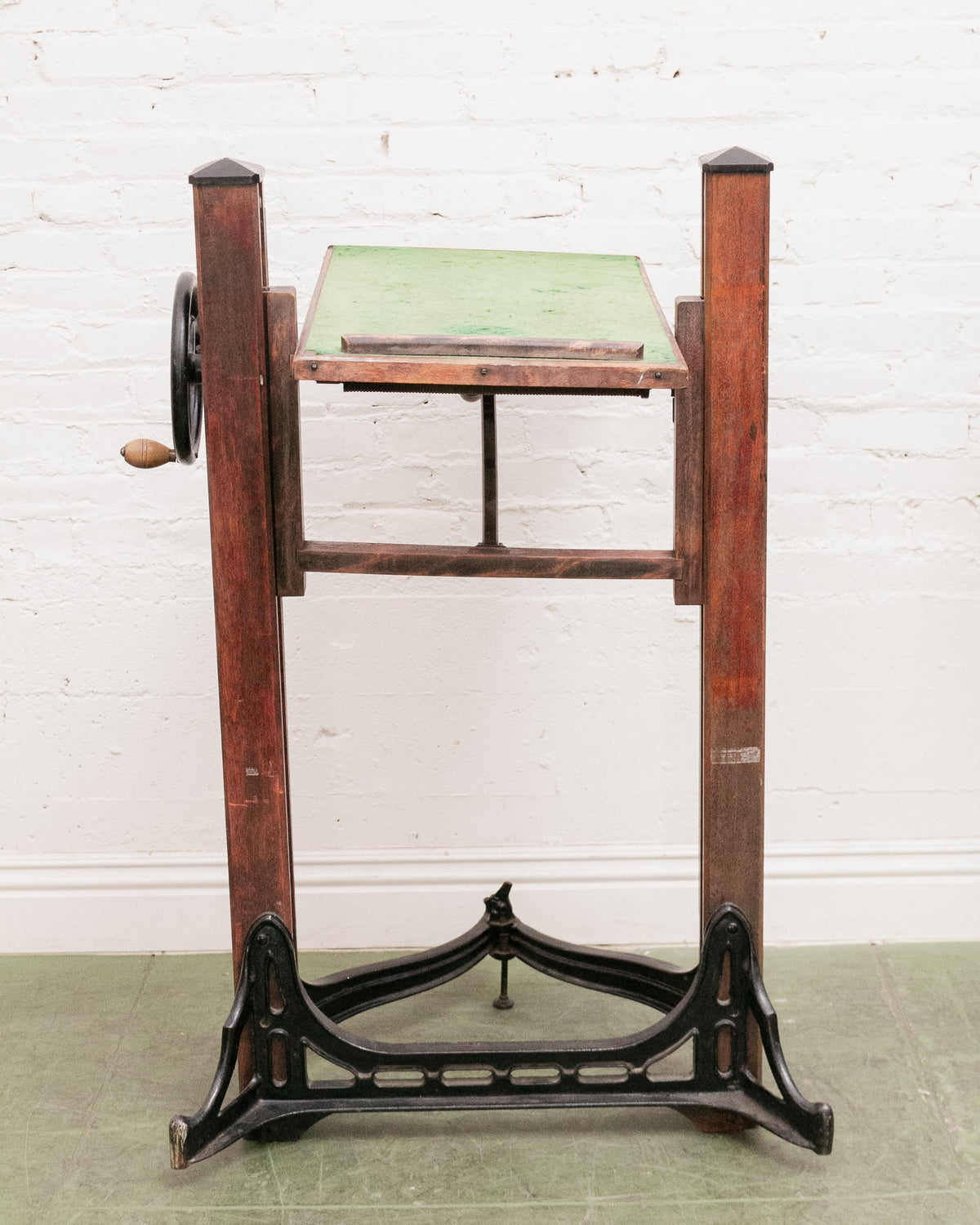 Antique Camera Stand Height Adjustable Cast Iron and Wood