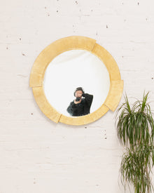 Deco Hammered Gold Metal Mirror