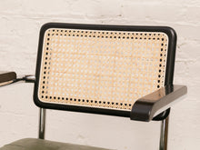 Green and Black Rattan Office Chair