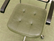 Green and Black Rattan Office Chair