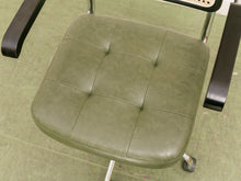 Green and Black Rattan Office Chair