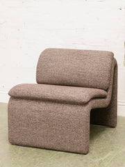 Brown Sculptural Lounge Chair