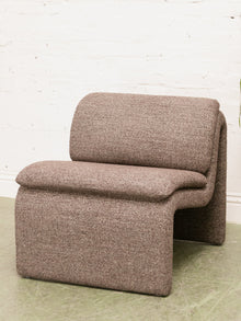 Brown Sculptural Lounge Chair